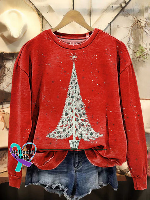 Christmas Tree Merry Casual Sweatshirt Multicolor / S