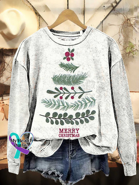 Christmas Tree Merry Casual Sweatshirt Multicolor / S