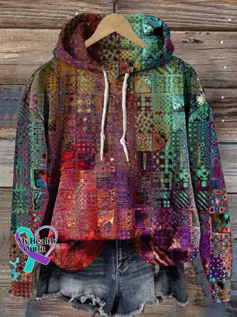 Colorful Casual Hoodie Sweatshirt Multicolor / S