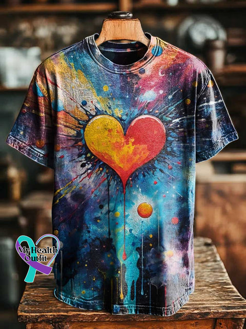 Colorful Heart T-shirt Multicolor / S