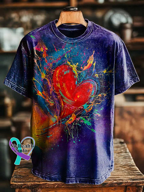 Colorful Heart T-shirt Multicolor / S