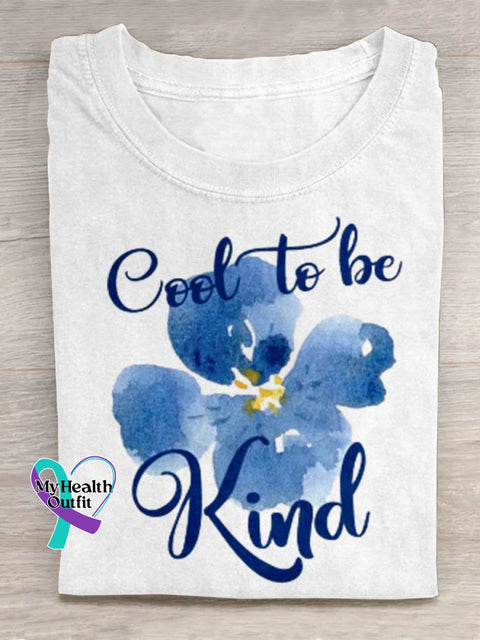 Cool To Be Kind Art Print Design T-Shirt White / S