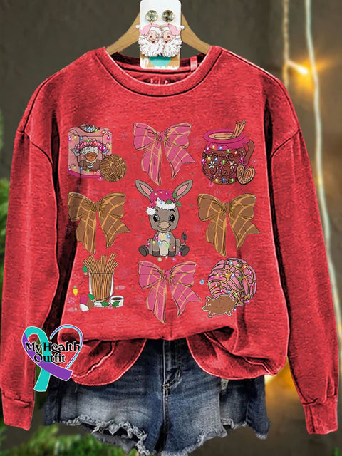 Coquette Christmas Tis The Season Mexican Casual Sweatshirt Red / S