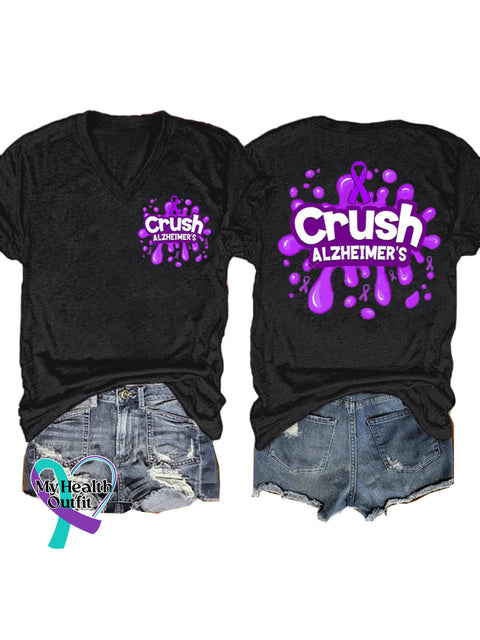 Crush Alzheimer’s Short Sleeve Casual t-Shirt Black / S