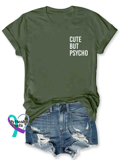 Cute But Psycho T-Shirt Olive / S
