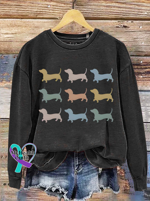Dachshund Sweatshirt Mom Crewneck Lover Gift Funny Owner Wiener Dog Shirt Doxie Mama Pullover Art
