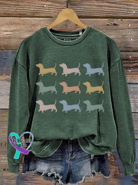 Dachshund Sweatshirt Mom Crewneck Lover Gift Funny Owner Wiener Dog Shirt Doxie Mama Pullover Art