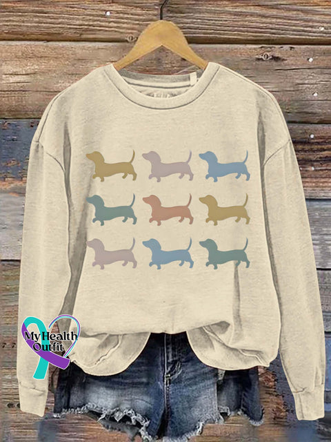 Dachshund Sweatshirt Mom Crewneck Lover Gift Funny Owner Wiener Dog Shirt Doxie Mama Pullover Art