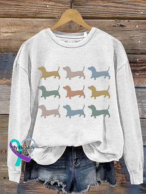 Dachshund Sweatshirt Mom Crewneck Lover Gift Funny Owner Wiener Dog Shirt Doxie Mama Pullover Art