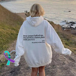 ’Dear Person Behind Me’ Sweatshirt White / S