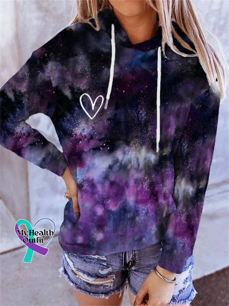 Dear Person Behind Me You Are The Tiny Star But Light Universe Galaxy Print Long Sleeve Hoodie