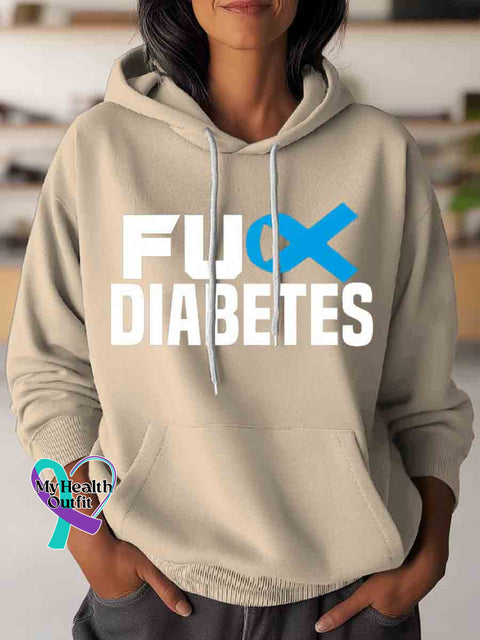 Diabetes Awareness Art Casual Hoodie Sweatshirt Apricot / S