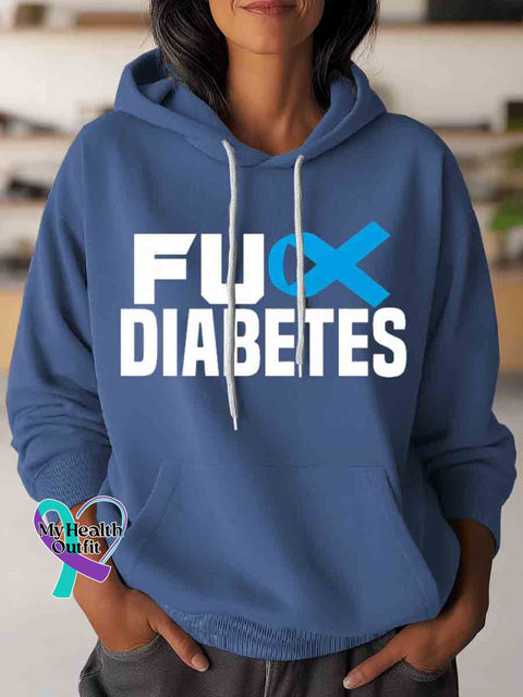 Diabetes Awareness Art Casual Hoodie Sweatshirt Blue / S