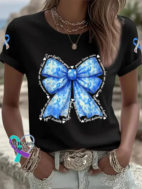 Diabetes Awareness Art Print T-shirt Black / S