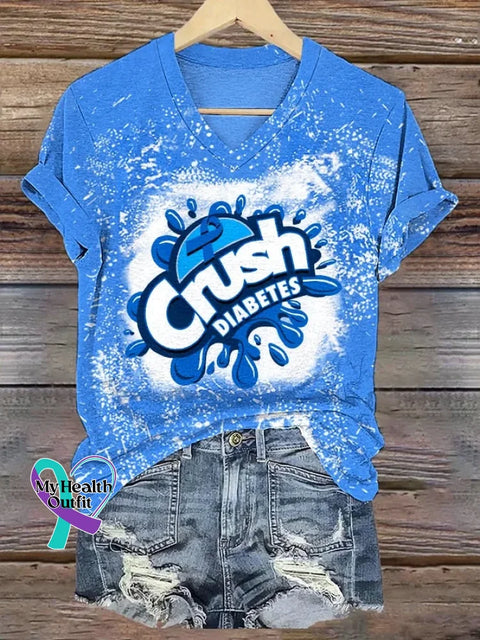 Diabetes Awareness Art Print T-shirt Blue / S