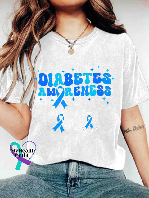Diabetes Awareness Art T-shirt White / S