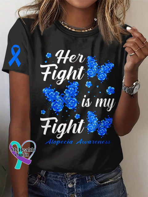 Diabetes Awareness Crew Neck T-Shirt S / Black