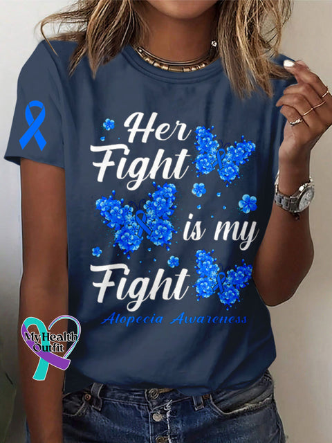 Diabetes Awareness Crew Neck T-Shirt S / Navy Blue