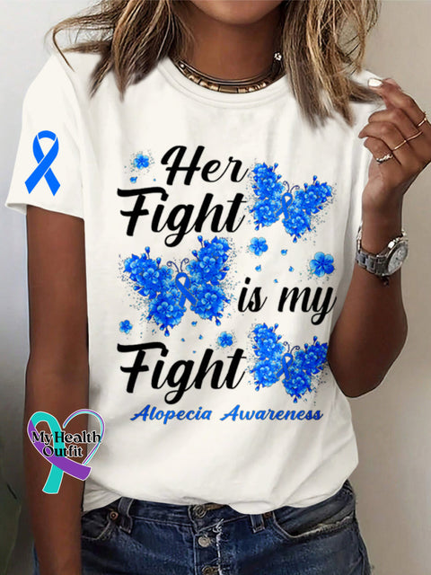 Diabetes Awareness Crew Neck T-Shirt S / White