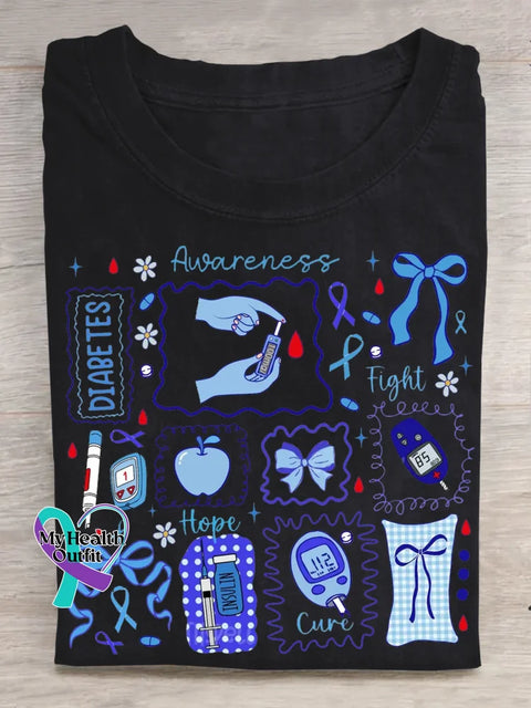 Diabetes Awareness T-shirt Black / S