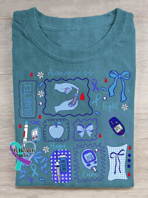 Diabetes Awareness T-shirt LightBlue / S
