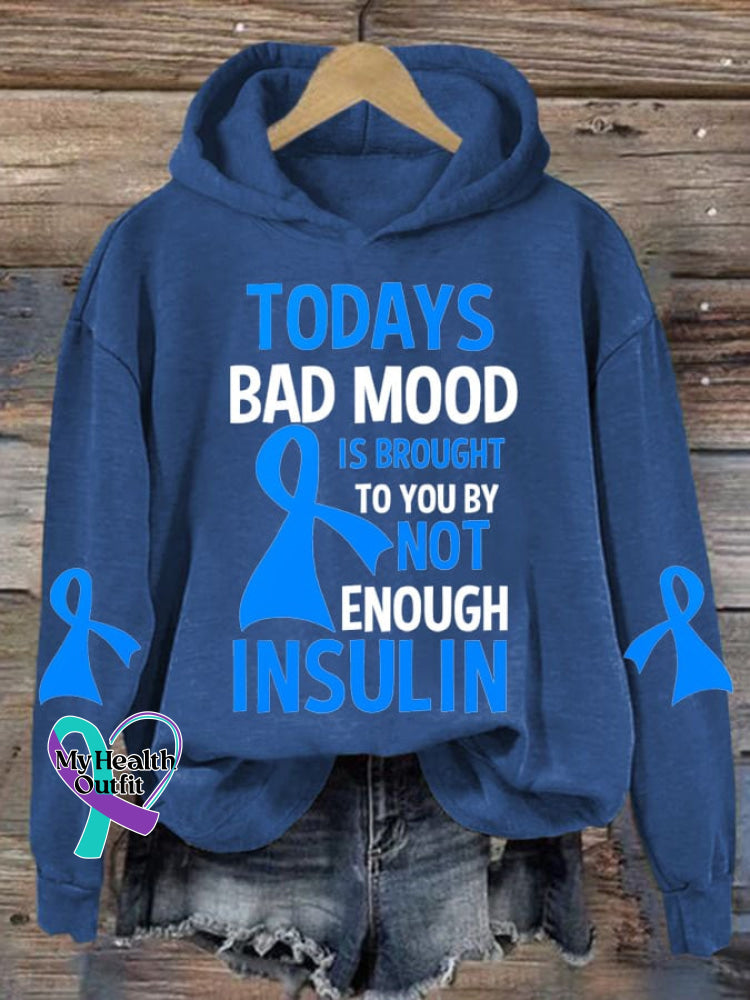 Diabetes Women’s Printed Long Sleeve Sweatshirt Blue / S