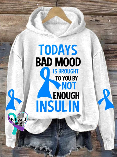 Diabetes Women’s Printed Long Sleeve Sweatshirt White / S