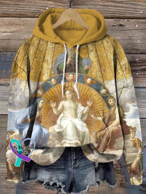 Disputation Of The Holy Sacrament Art Print Casual Hoodie Sweatshirt Multicolor / S