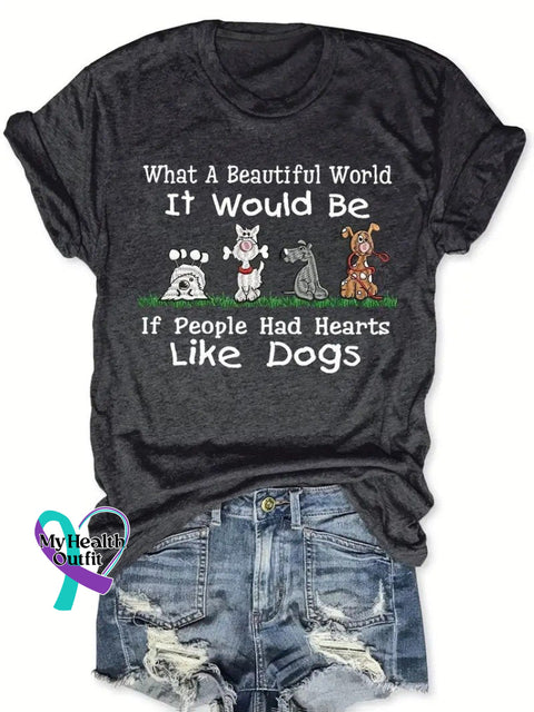 Dog Lover Letter Inspirational Art Printed T-Shirt Black / S