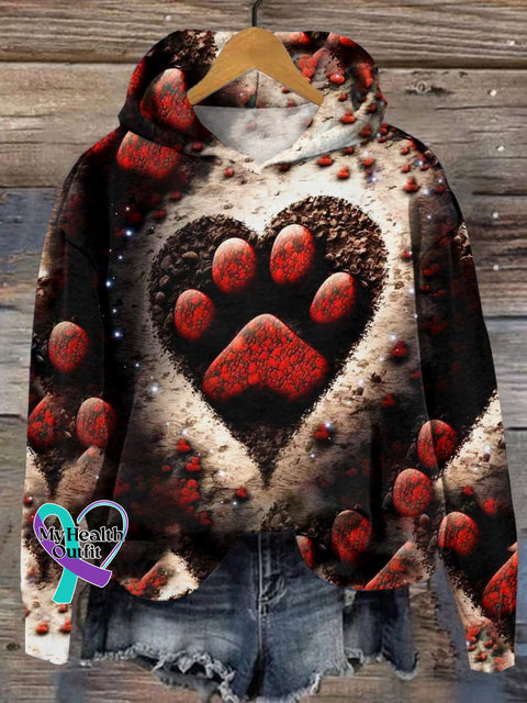 Dogs Art Print Lovers Casual Hoodie Sweatshirt Multicolor / S