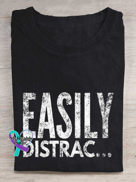 EASILY DISTRAC... ADHD T-shirt Black / S