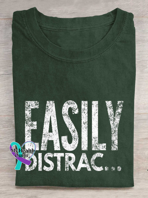 EASILY DISTRAC... ADHD T-shirt Green / S