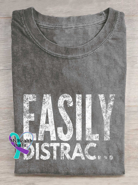 EASILY DISTRAC... ADHD T-shirt Grey / S