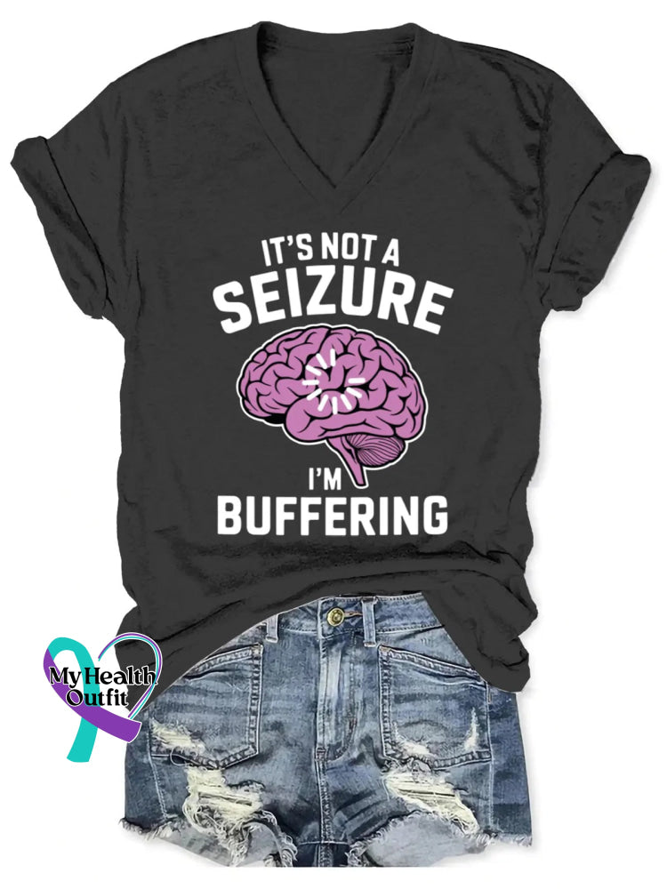 Epilepsy Awareness Art V-neck Casual T-Shirt Black / S