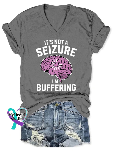 Epilepsy Awareness Art V-neck Casual T-Shirt Grey / S