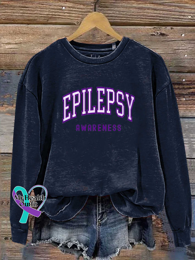 Epilepsy Awareness Casual Sweatshirt Blue / S