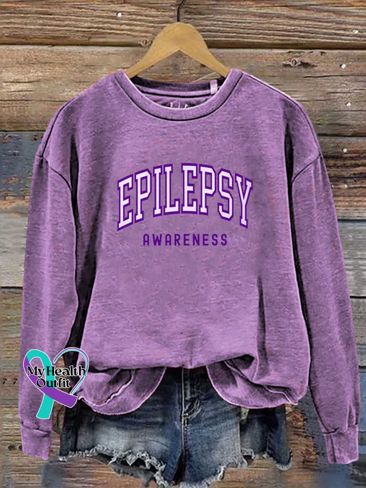 Epilepsy Awareness Casual Sweatshirt LightPurple / S