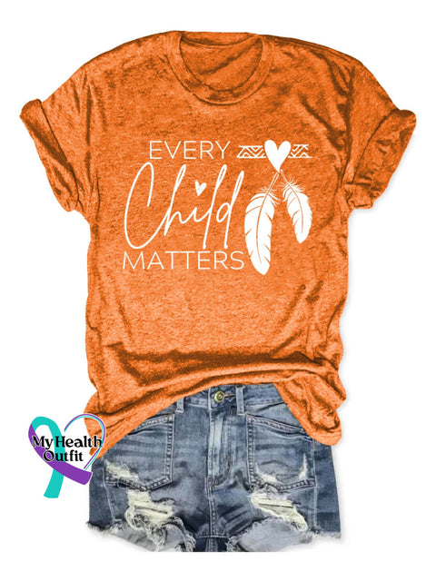 ’Every Child Matters’ Indigenous Awareness And Graphic Printed T-Shirt Orange / S