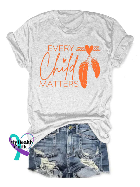 ’Every Child Matters’ Indigenous Awareness And Graphic Printed T-Shirt White / S