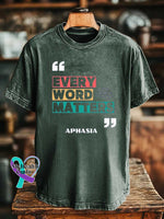 EVERY WORD MATTERS APHASIA T-shirt Green / S