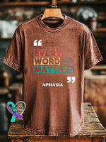 EVERY WORD MATTERS APHASIA T-shirt Orange / S