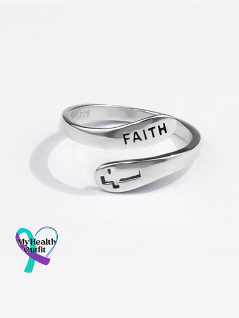 Faith Adjustable Ring Silver / One-Size