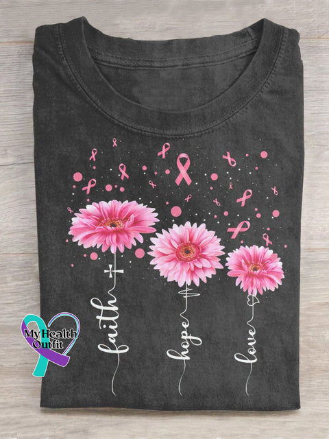 Faith Hope Love Breast Cancer Concern Black / S