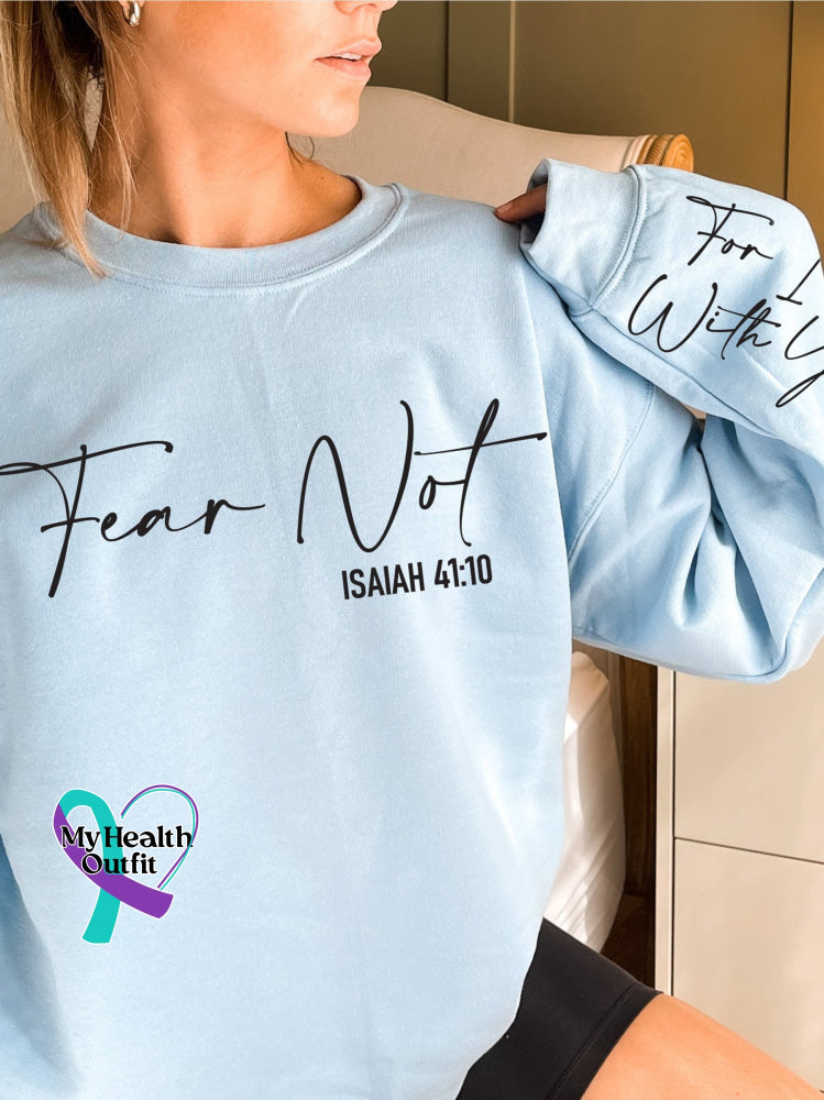 Fear Not Isaiah 41:10 For I Am With You Verse Religious Faith Outfit Church Christian Print Casual