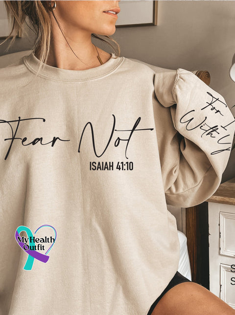 Fear Not Isaiah 41:10 For I Am With You Verse Religious Faith Outfit Church Christian Print Casual