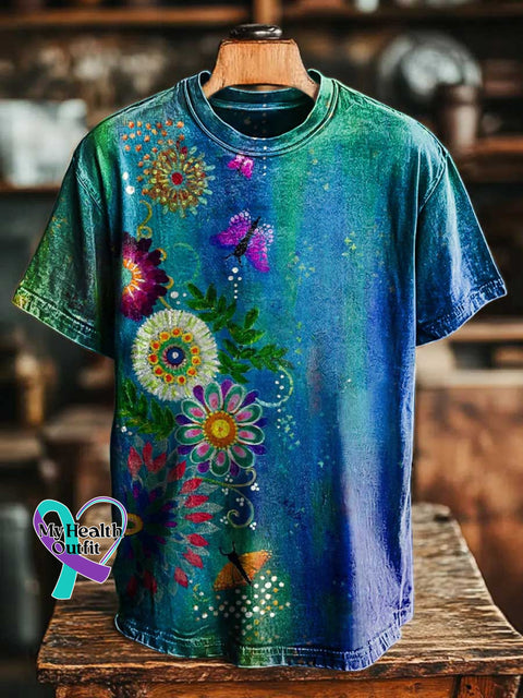 Floral Love and Peace T-shirt Multicolor / S