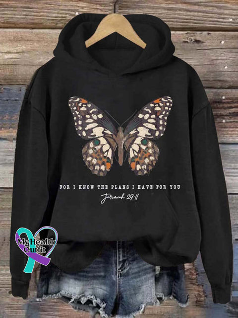 For I Know The Plans Have You Art Print Casual Hoodie Sweatshirt Black / S