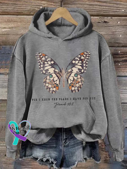 For I Know The Plans Have You Art Print Casual Hoodie Sweatshirt Grey / S