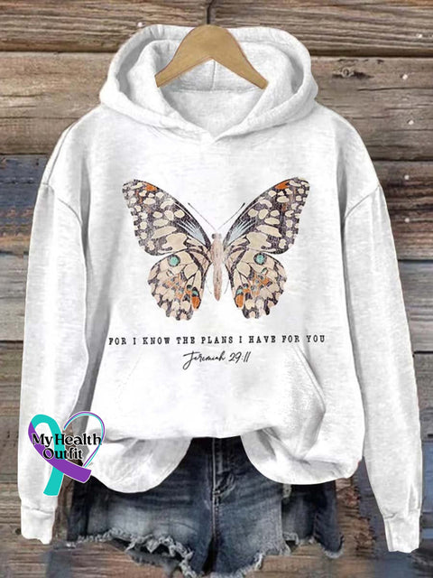 For I Know The Plans Have You Art Print Casual Hoodie Sweatshirt White / S