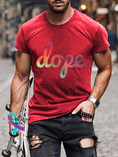 Forever Dope Text Print Men’s Casual Crew Neck Short Sleeve T-Shirt Red / S